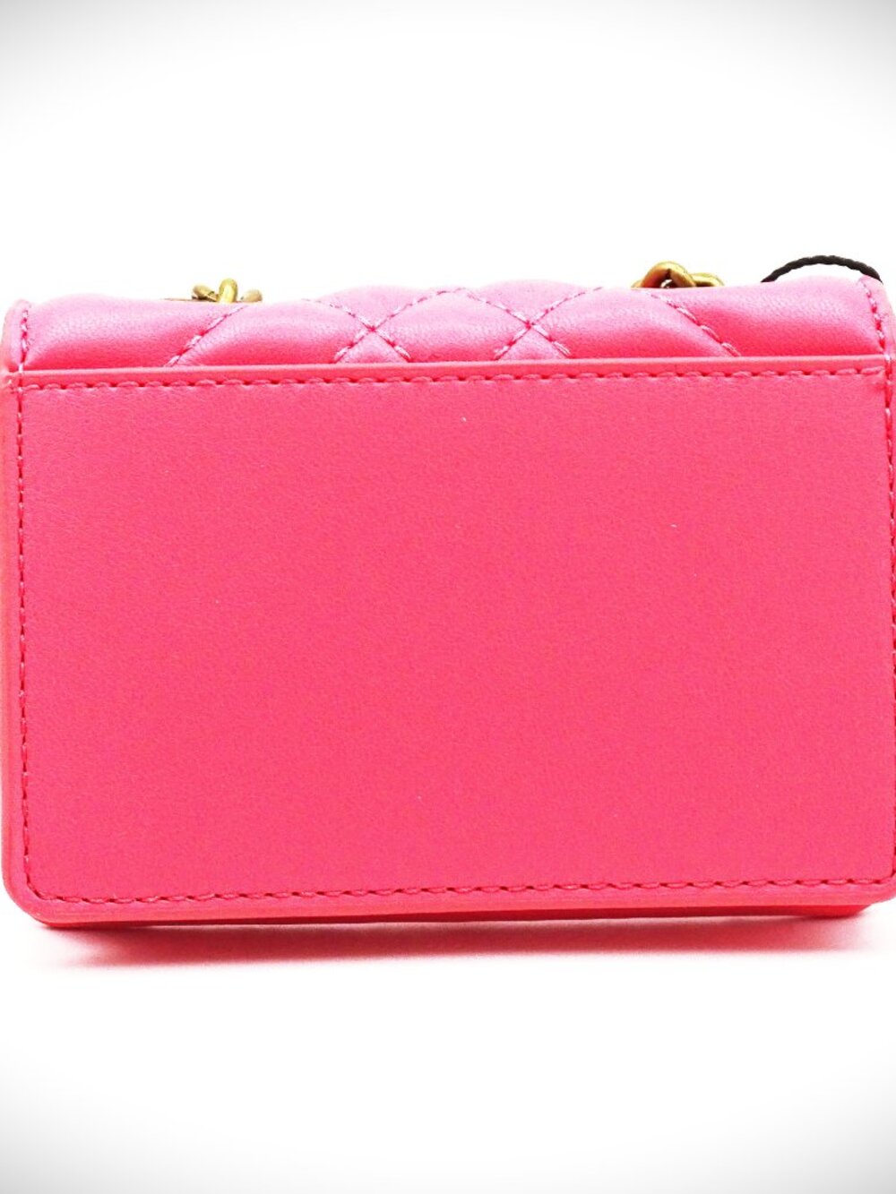 KURT GEIGER Micro Brixton Pink Comb Color Quilted Crossbody Bag - Picture 4 of 6